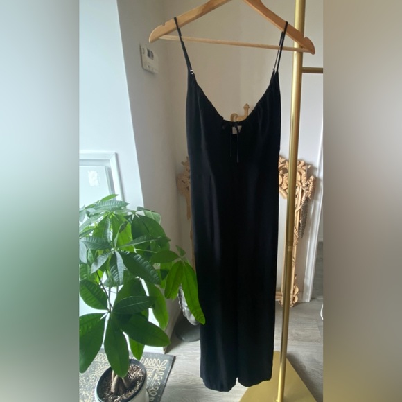 Wilfred Jumpsuit, Black, Size S, Crop Wide Leg, with Pockets - Picture 1 of 11